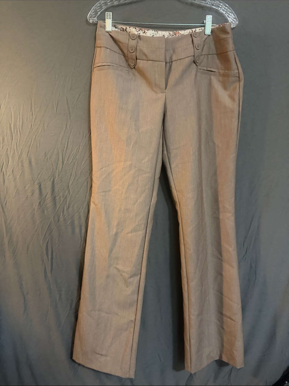 Joe B Tailored Straight-Leg Dress Pants in Light Brown